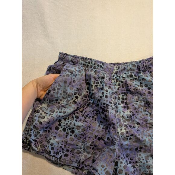 Vintage purple funky pattern athletic shorts 100% cotton size M - Picture 2 of 4